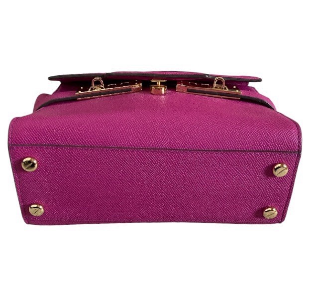 Henri Bendel Uptown Mini Magenta Top Handle Bag