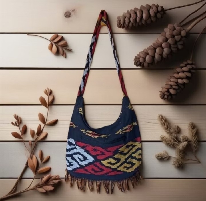 Troso Jepara Woven Sling Bag, Toraja-Lombok-NTT Motif, Traditional
