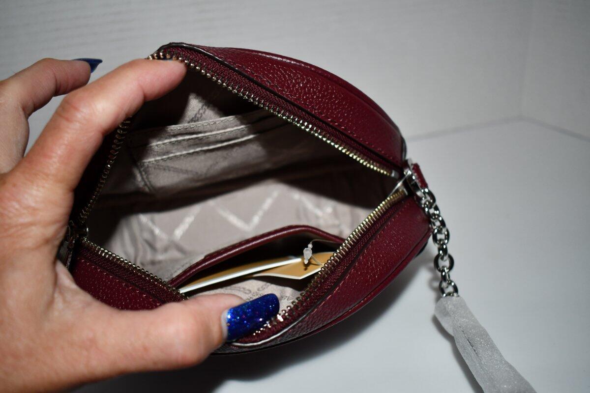 MICHAEL KORS Jet Set MINI Camera Crossbody in Merlot #38F2ST9C0L NWT