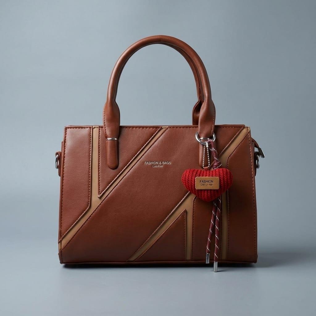 Women Satchel Handbag Faux Leather Crossbody Shoulder Bag Top Handle Brown Tan