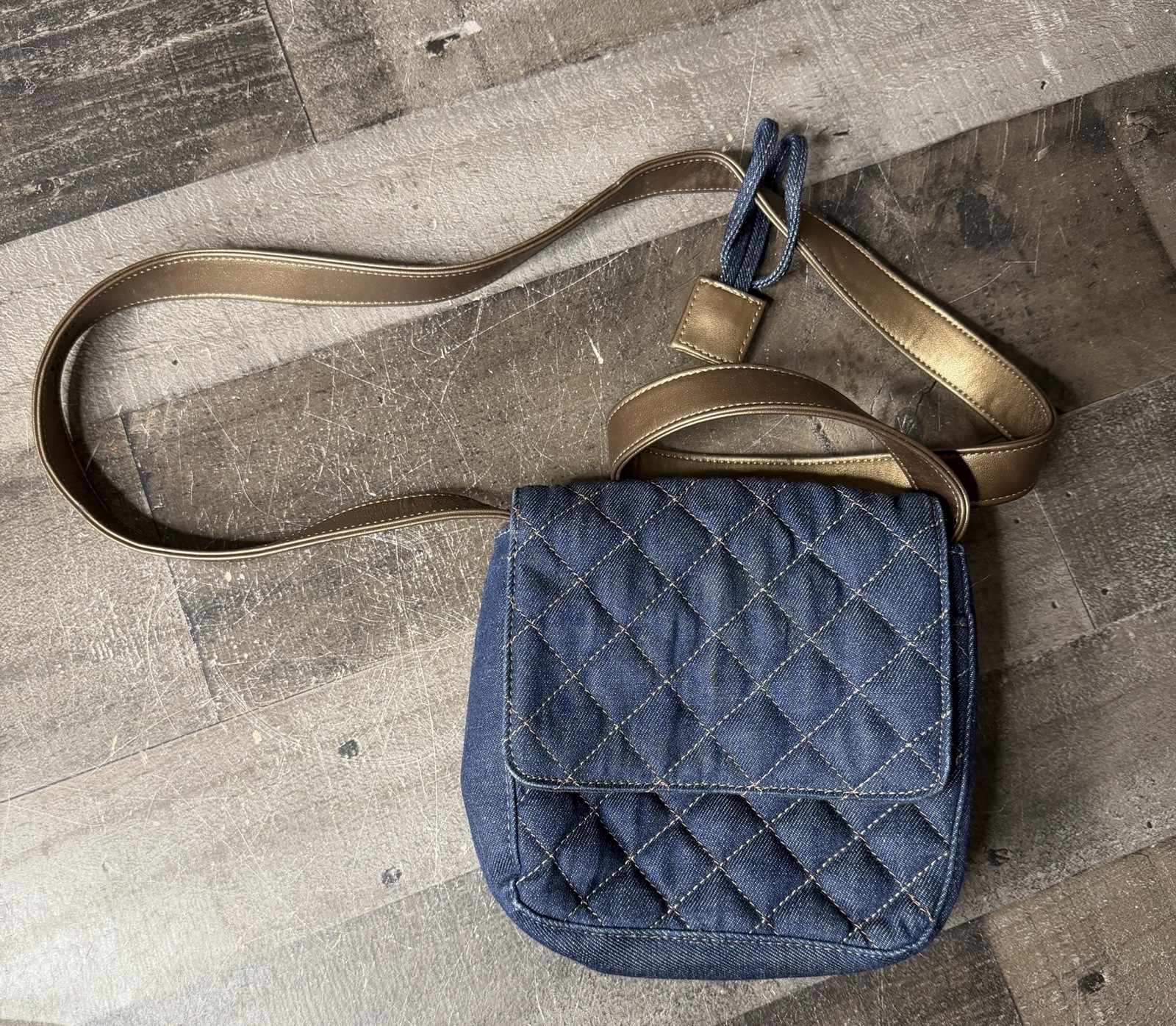 Nine West Flash Back Shoulder Bag in Blue Denim