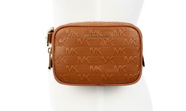 Michael Michael Kors Women’s Mk Embossed Fanny Pack – Luggage/gold