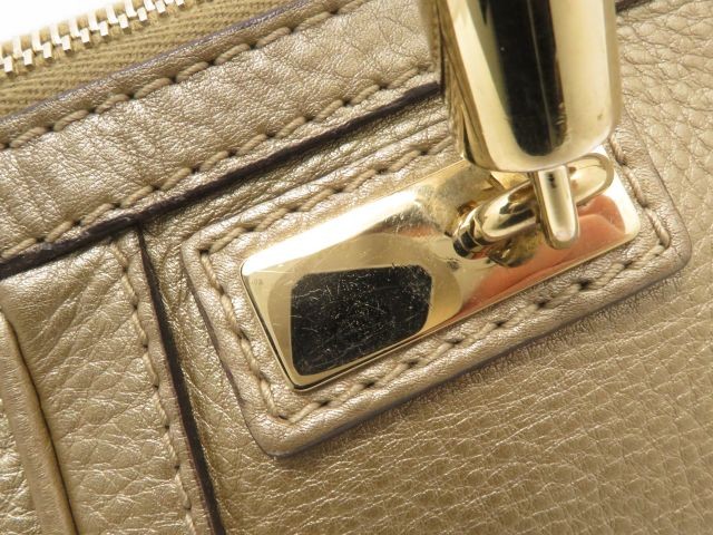 GUCCI Bamboo 2-Way Bag Gold Leather 282300 Shoulder Bag Women’s #DB695
