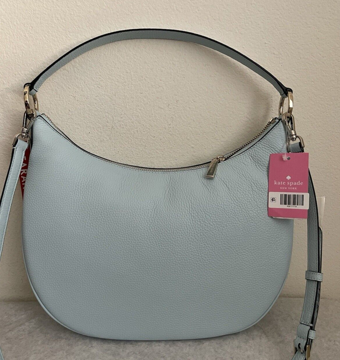 NWT Kate Spade Weston Leather Shoulder Bag K8453 FROSTY SKY $399