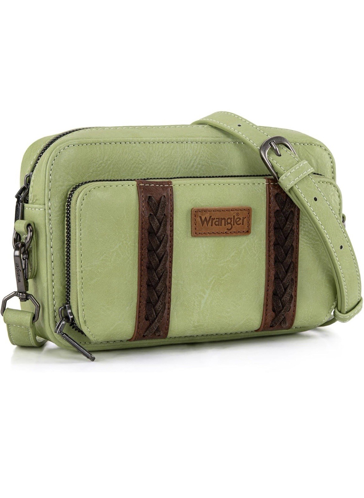 Wrangler Crossbody Bag Small Multi Pocket with Adjustable Strap 7.8 x3.2 x5.6 in