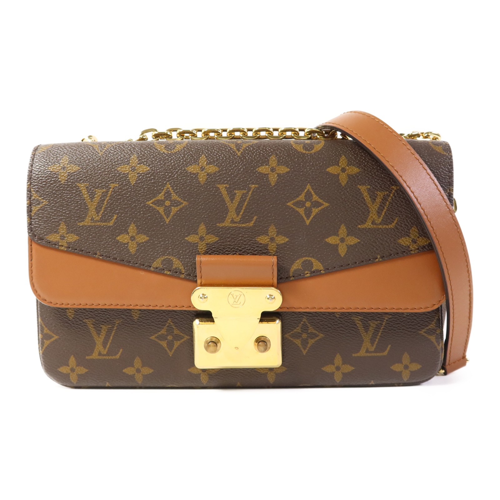 LOUIS VUITTON LV GHW Marceau Chain Shoulder Bag M46127 Monogram Brown