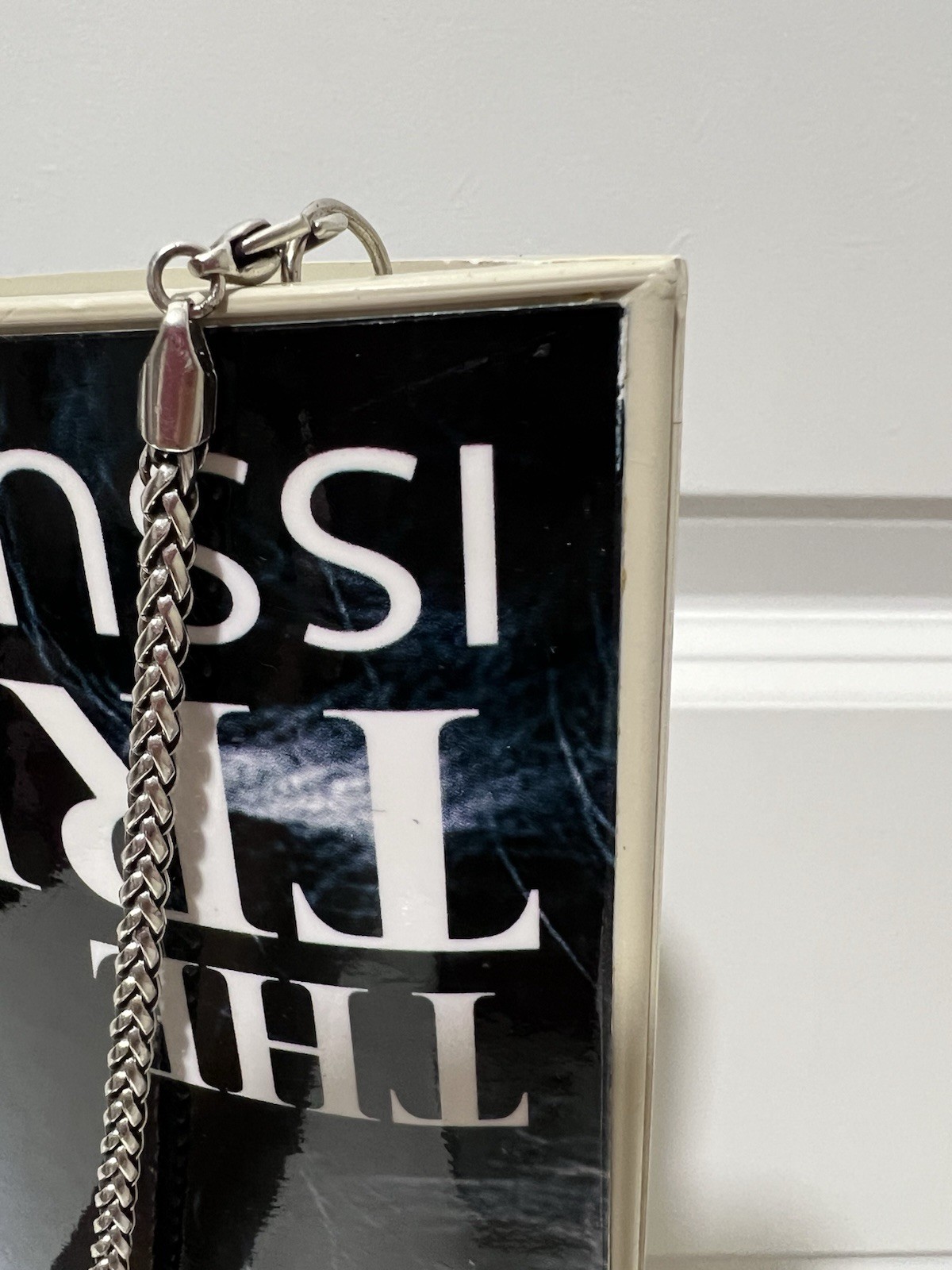 Paris Magazine Cover Purse Clutch HardShell Chain Strap Vintage Unique “12x5x2”