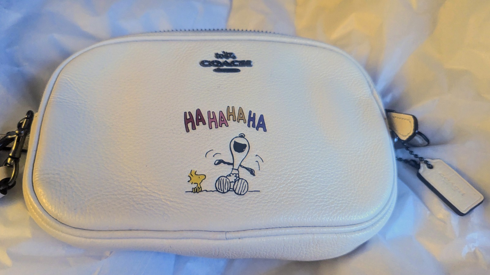 Coach X Peanuts Snoopy Crossbody Wristlet 21817