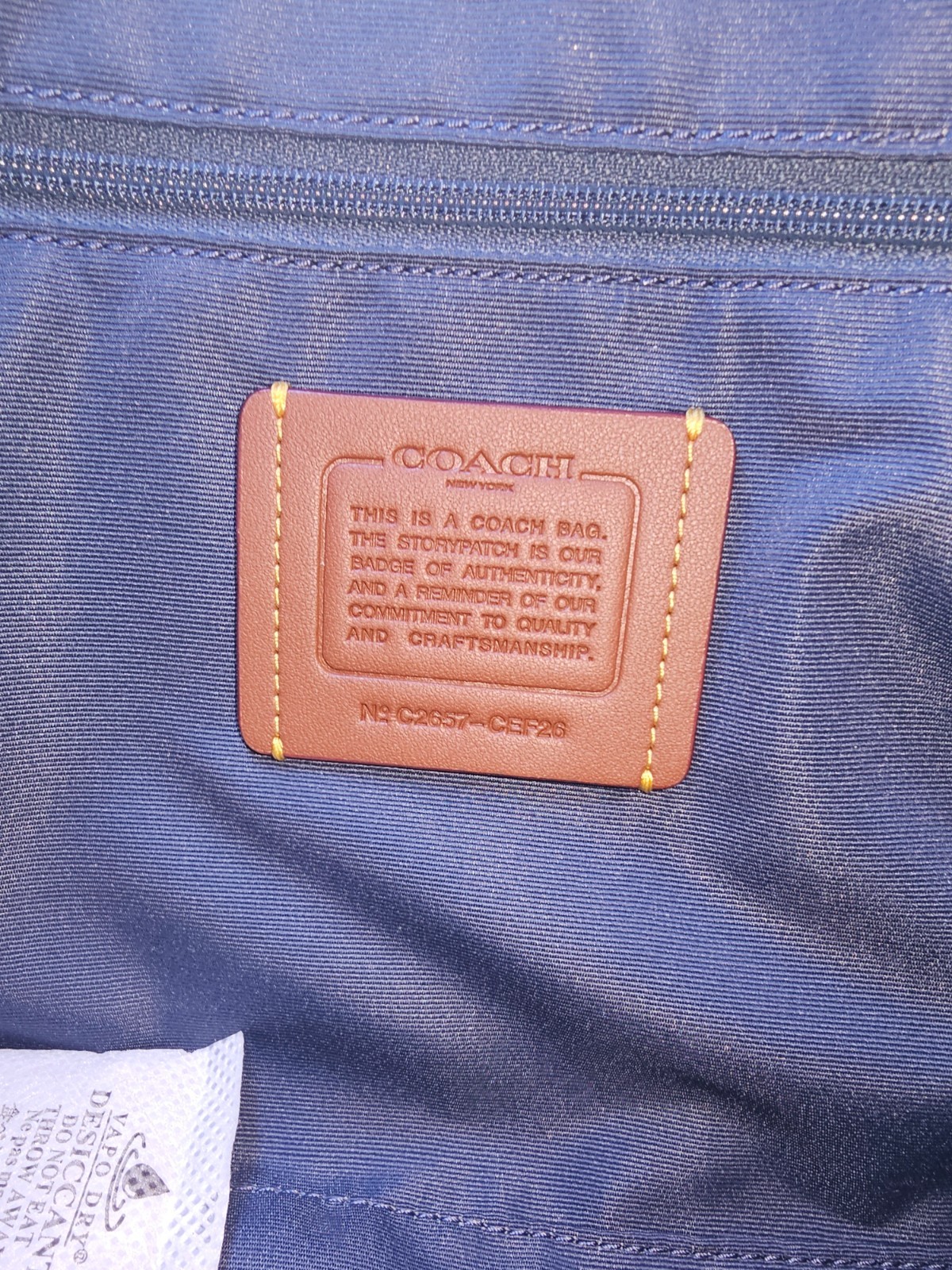 NWT Coach Laurel Shoulder Bag In Loved Denim With Charms CEF26