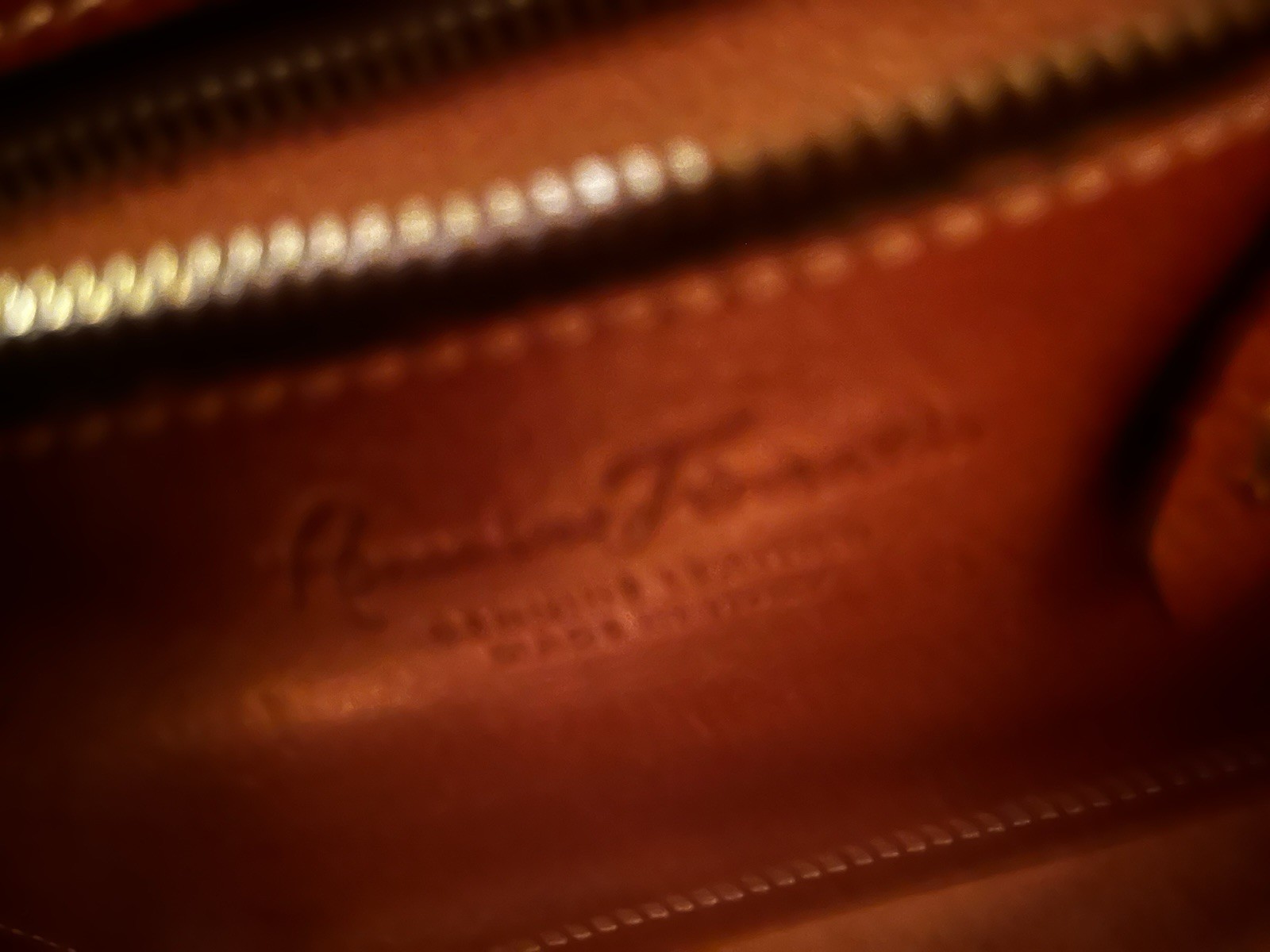 Italian Leather Anonimo Florentino Brown Crescent Shoulder Bag, Detach Strap