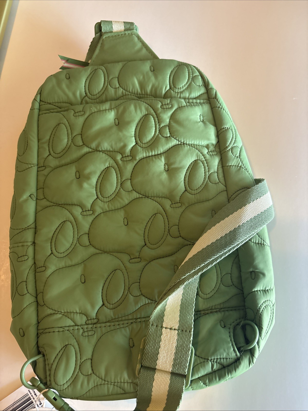 Vera Bradley Original Peanuts Fluorite Green Snoopy Lorman Sling Backpack 2026