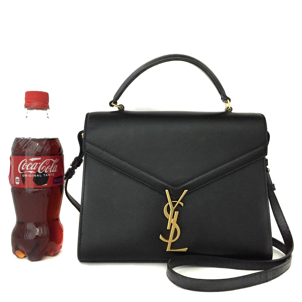 EGA Saint Laurent Cassandra Leather 2WAY Top Handle Bag Black/7CC0164