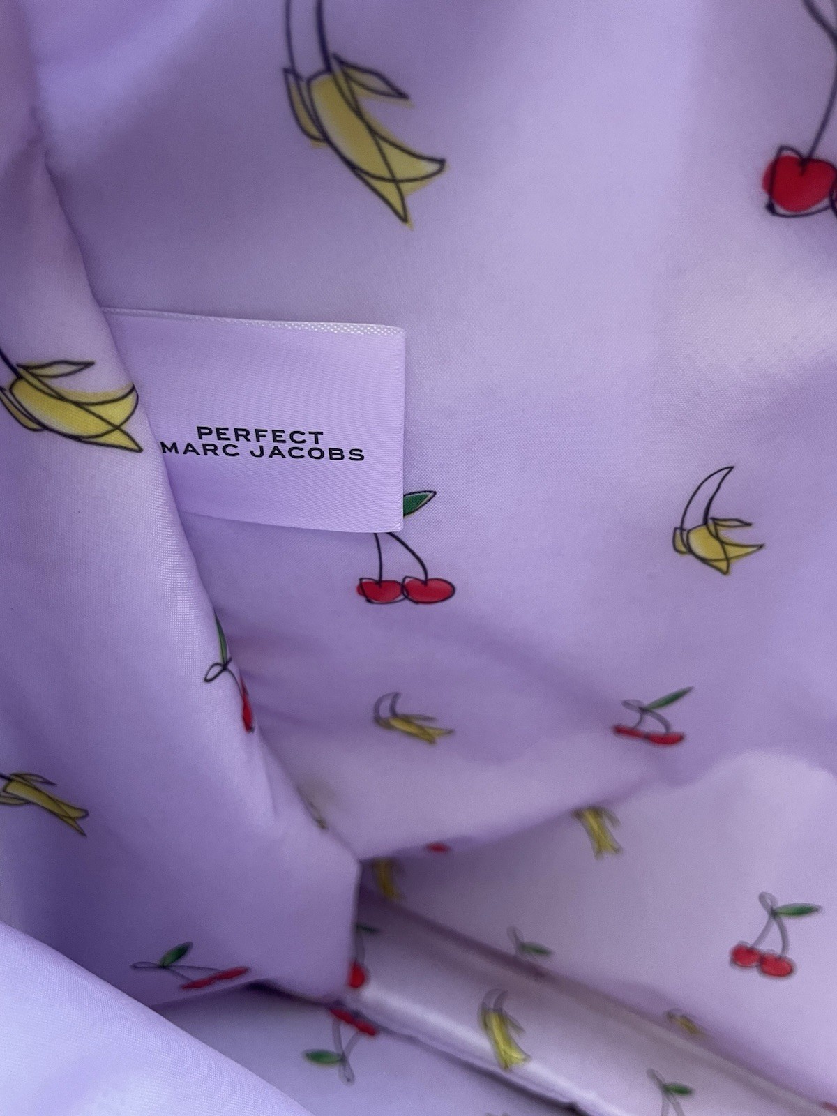 Marc Jacobs Tote Bag 15in Laptop Work Metallic Pink Y2K Fruit Lining