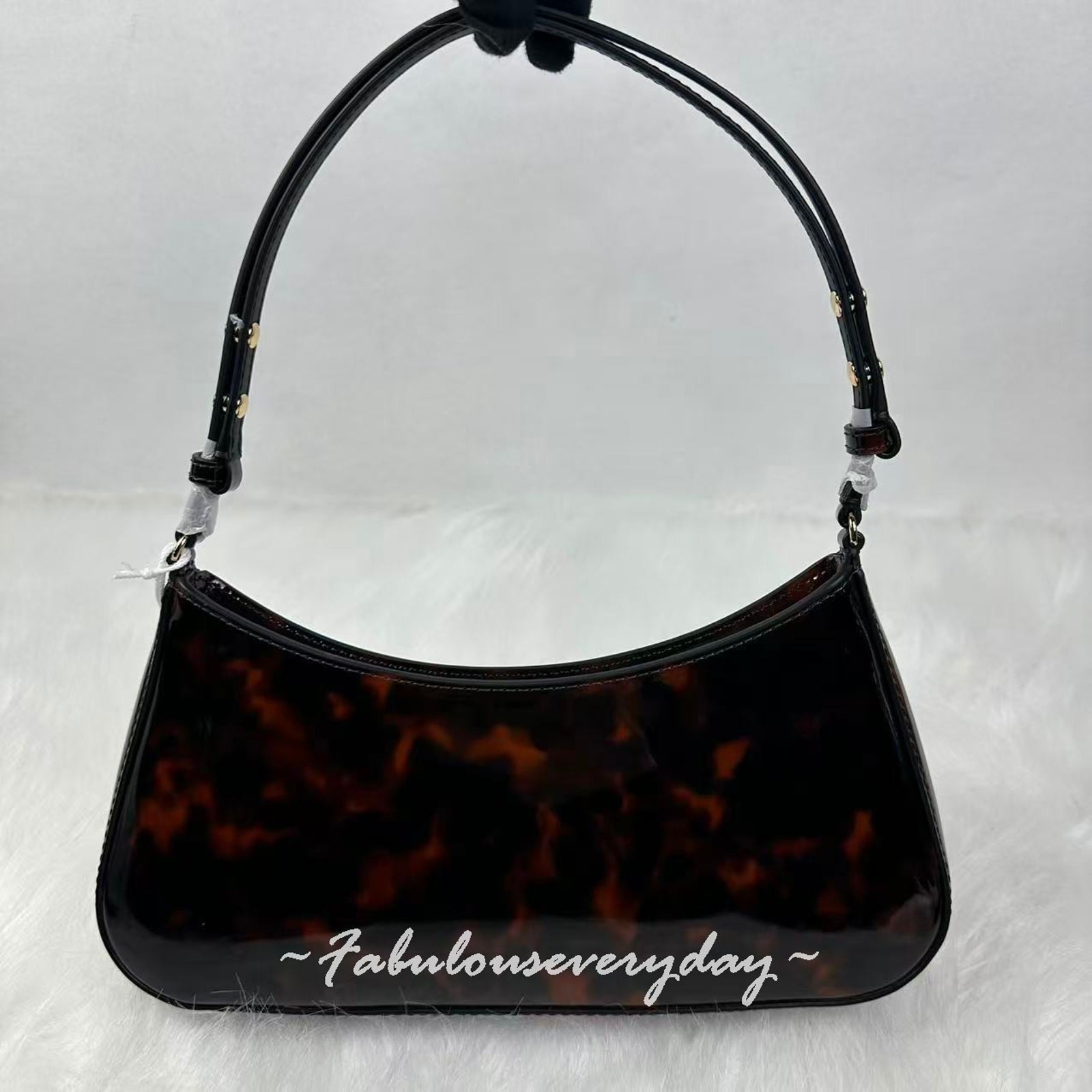 Tory Burch Emerson Torttoise Shoulder Bag In Leather/Gold/Tortoise 165969 NWT