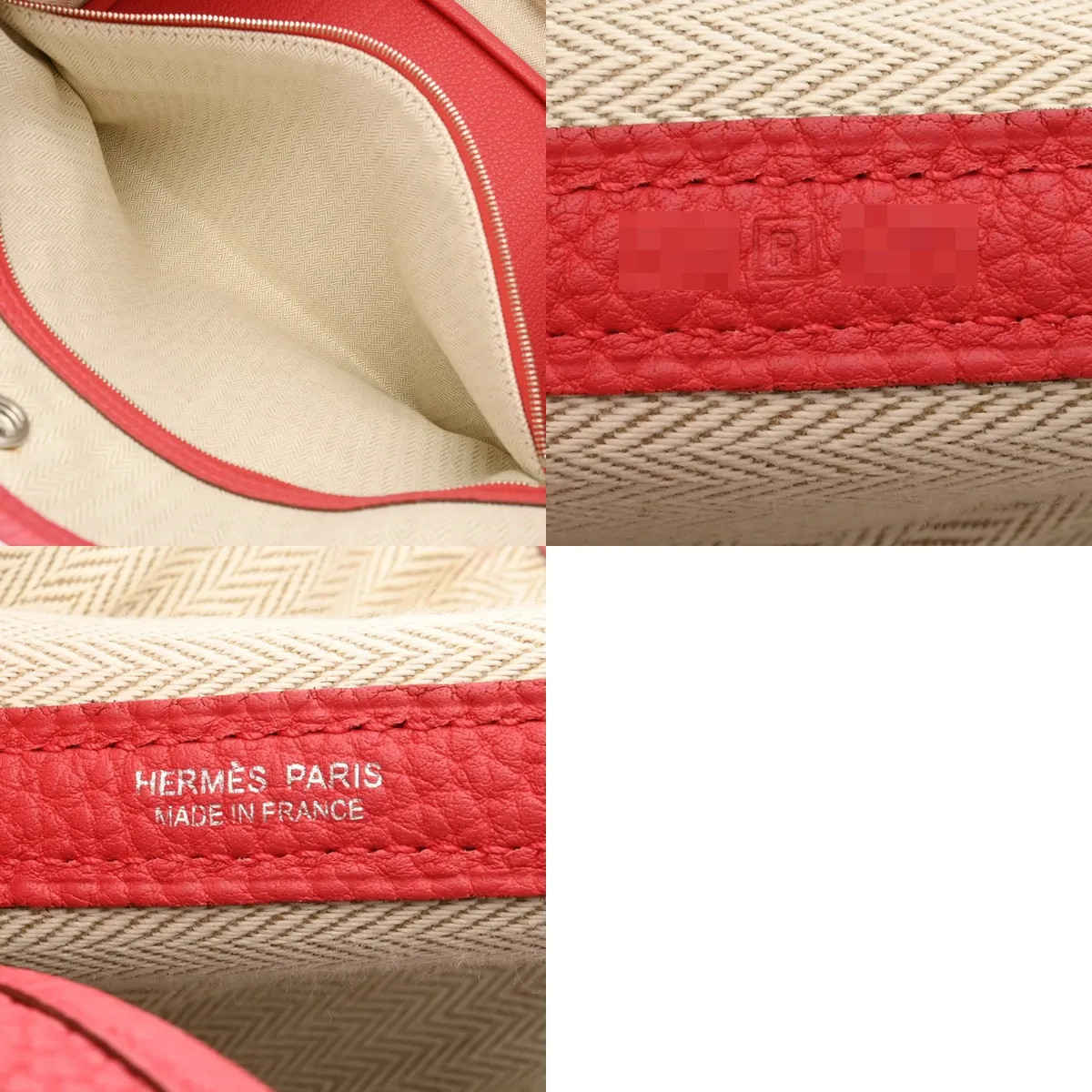 Hermes Garden Party PM Handbag Negonda Leather #WB4822