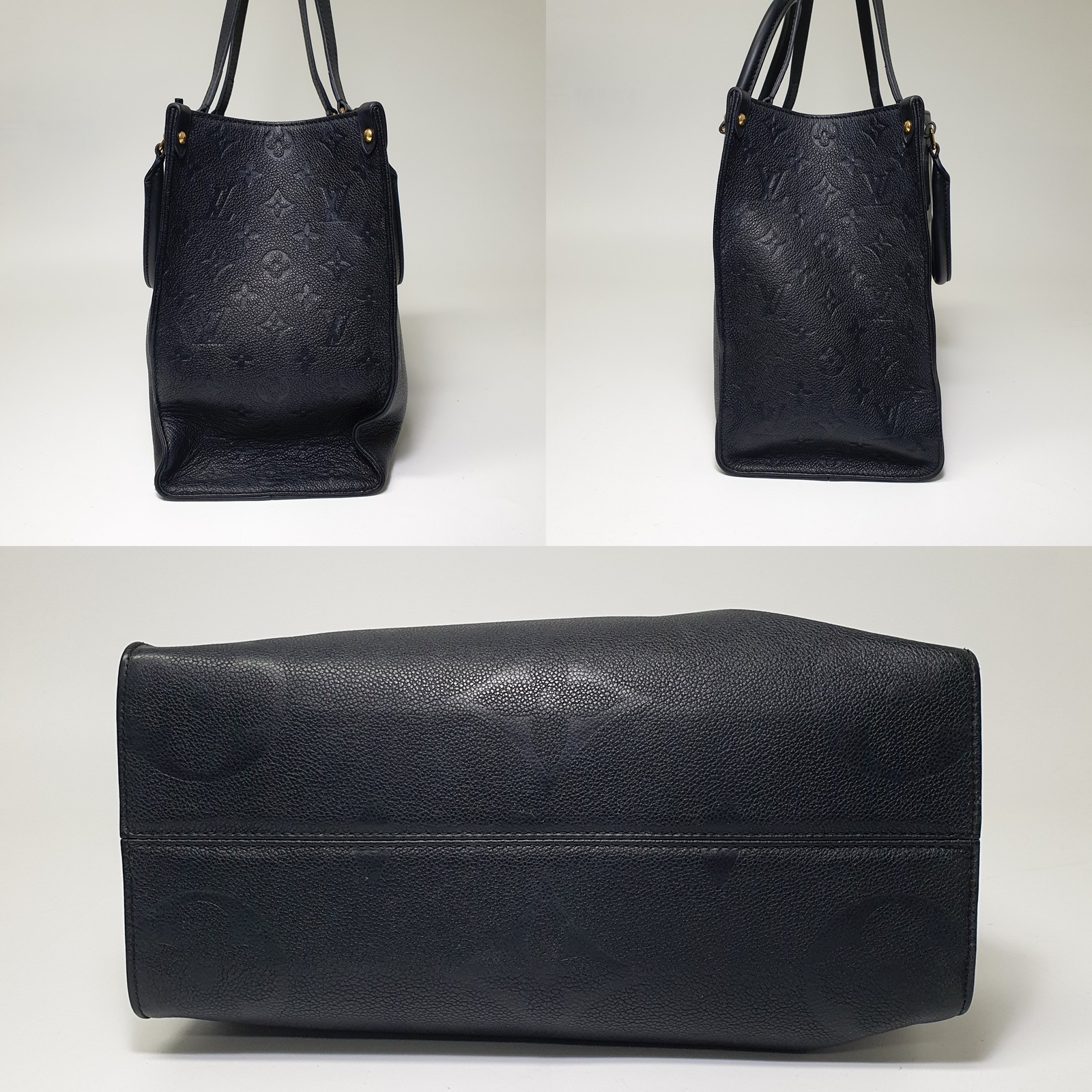 TARIFF FREE Authentic Louis Vuitton OnTheGo MM Empreinte Noir M45595 Daily LF547
