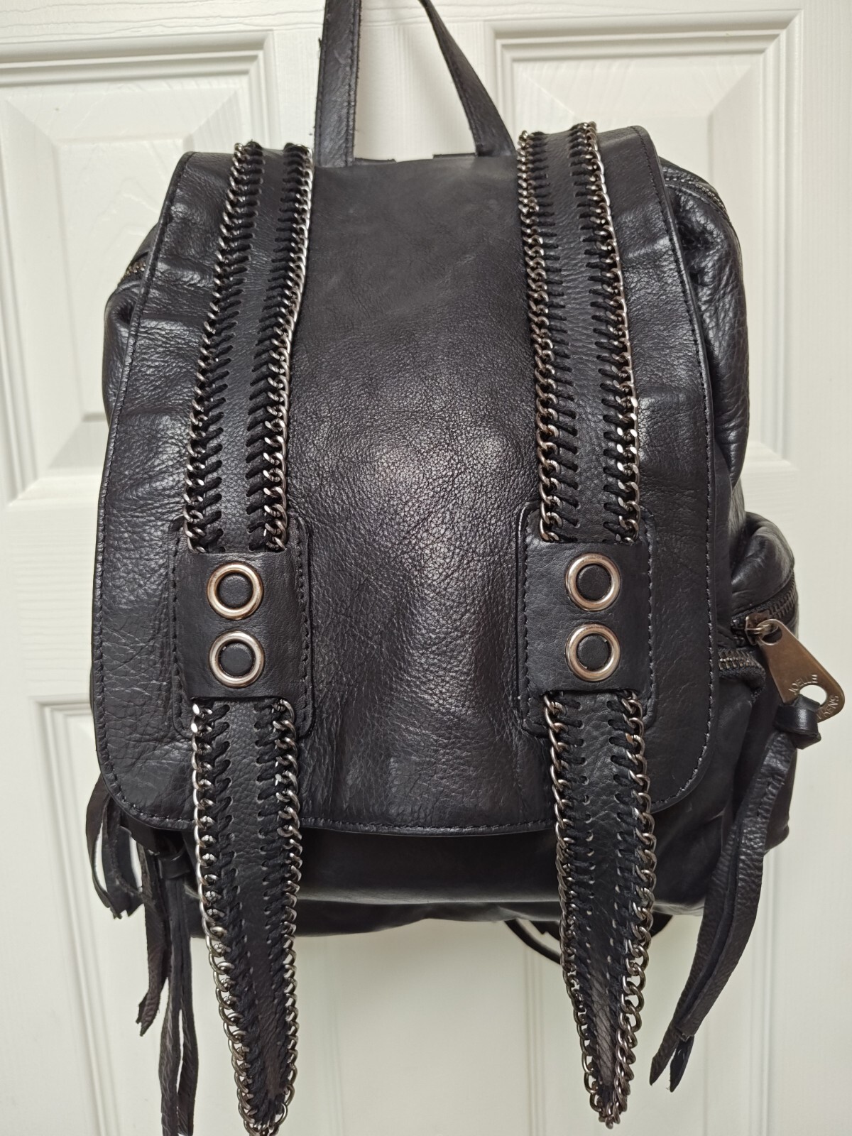 Joelle Hawkens leather back pack