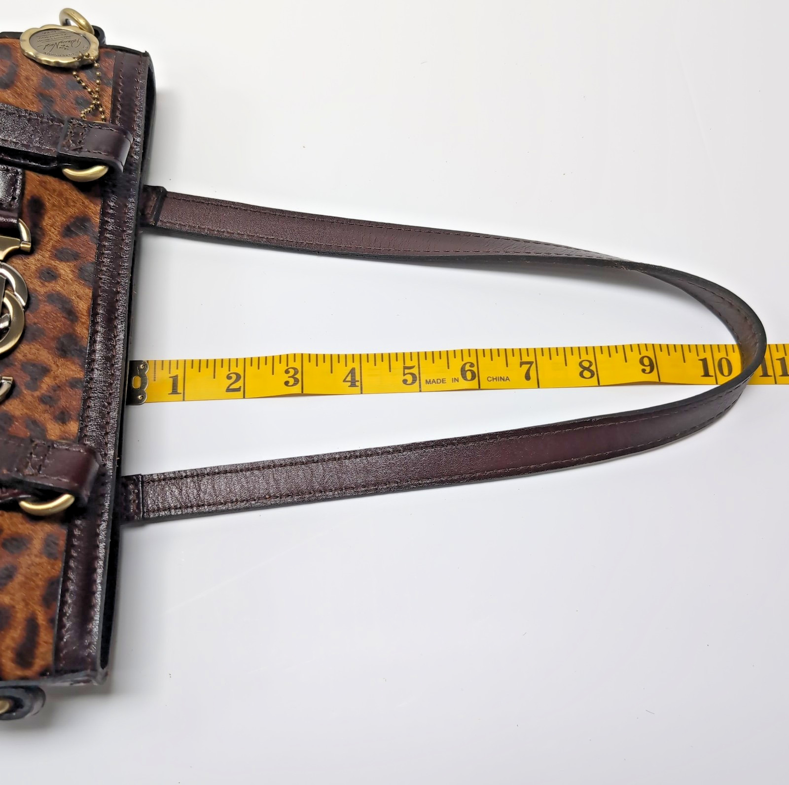 NEW Patricia Nash Lundy Convertible Crossbody Tote Bag Leopard Calf Hair NWOT