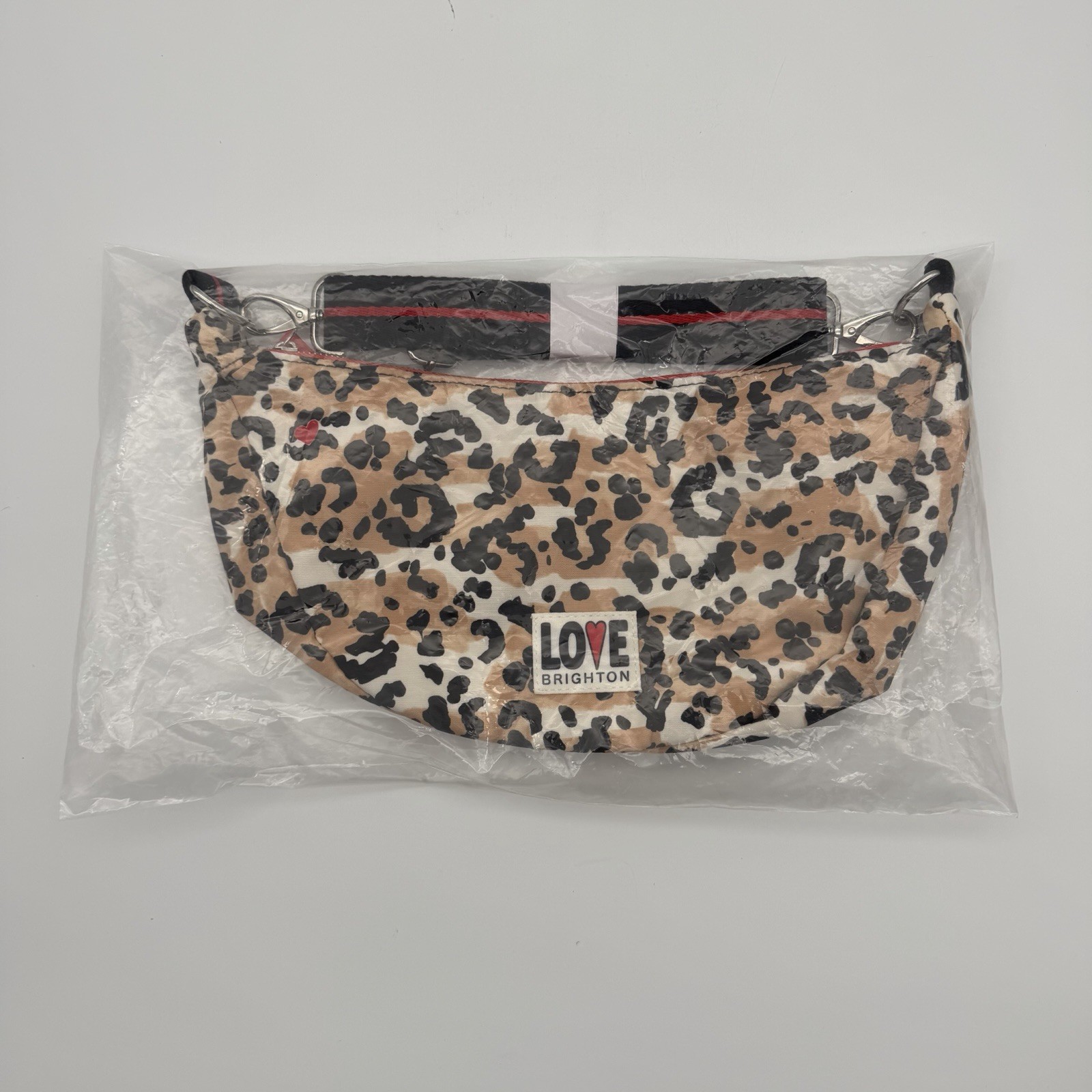 Brighton Spotted Love Swing Bag Leopard Print Crossbody Adjustable Strap