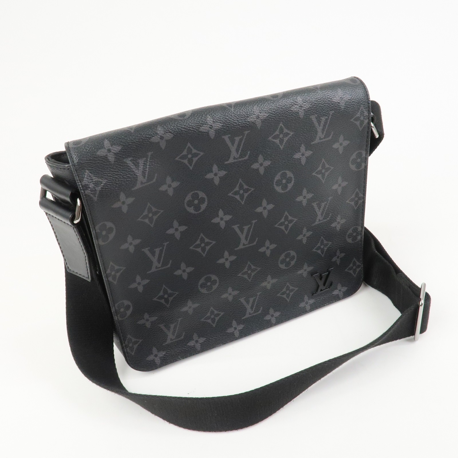 Louis Vuitton Monogram Eclipse District PM Crossbody Bag M44000 Auth Used F/S