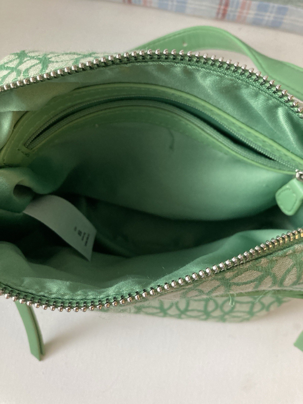 Green Women’s Shoulder Purse Small with Silver Hardware Adjustable 23in Strap