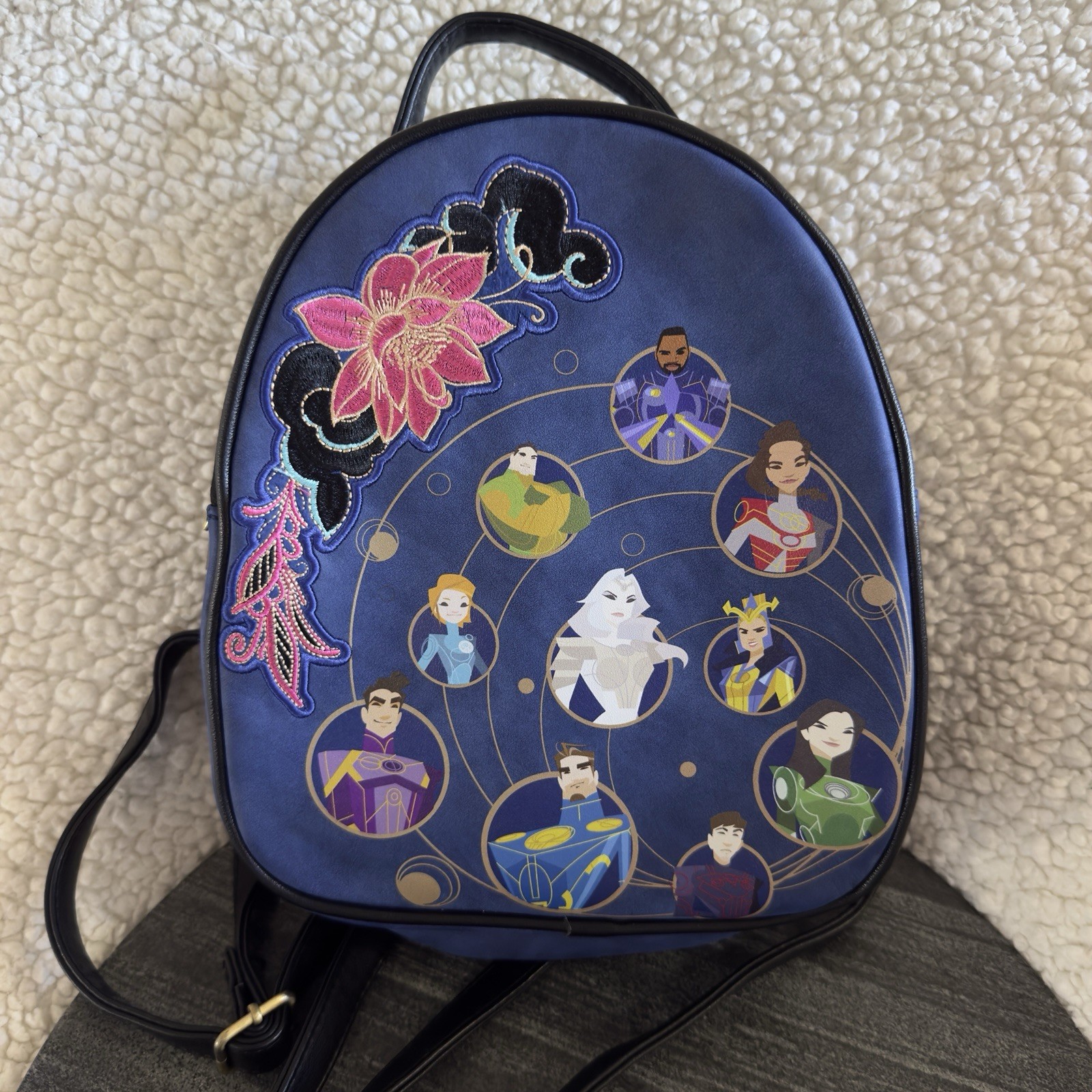 Marvel Eternals Embroidered Convertible Mini Backpack Bioworld EUC Super Hero