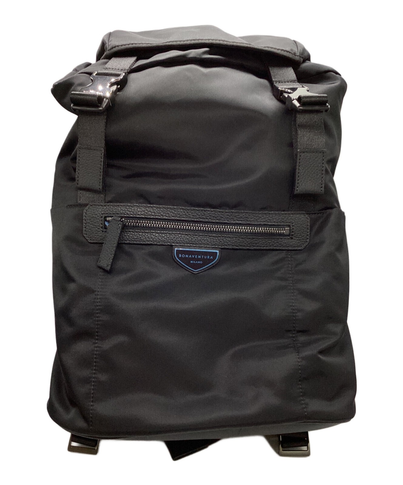 Bonaventura Celeste Nylon Flap Backpack BBNY7-BKSB Black #TFB13525