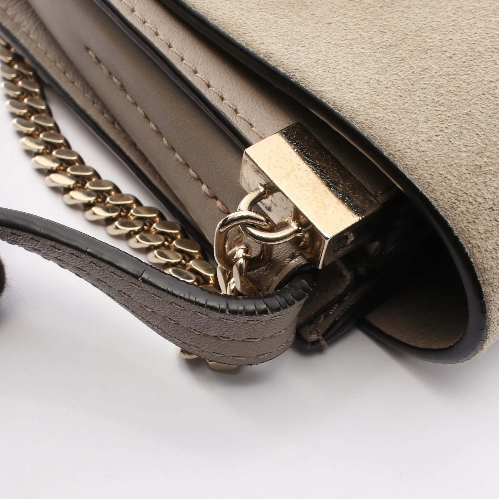 Chloe Shoulder Bag Gray Leather #RCB9963