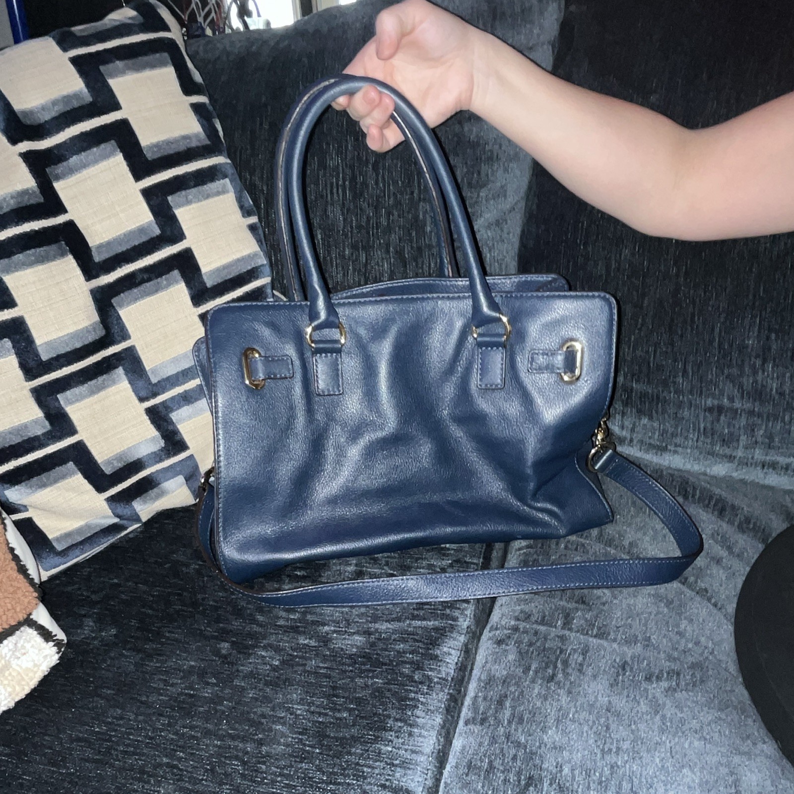 Michael Kors Medium Leather Medium Navy Blue