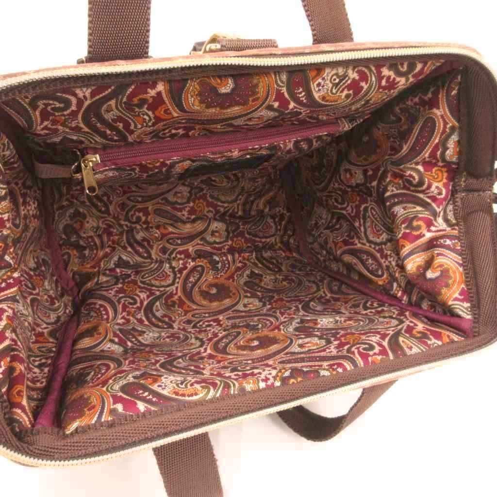 Christian Olivier Brown Leather Backpack 26cm/10in Vintage Condition B