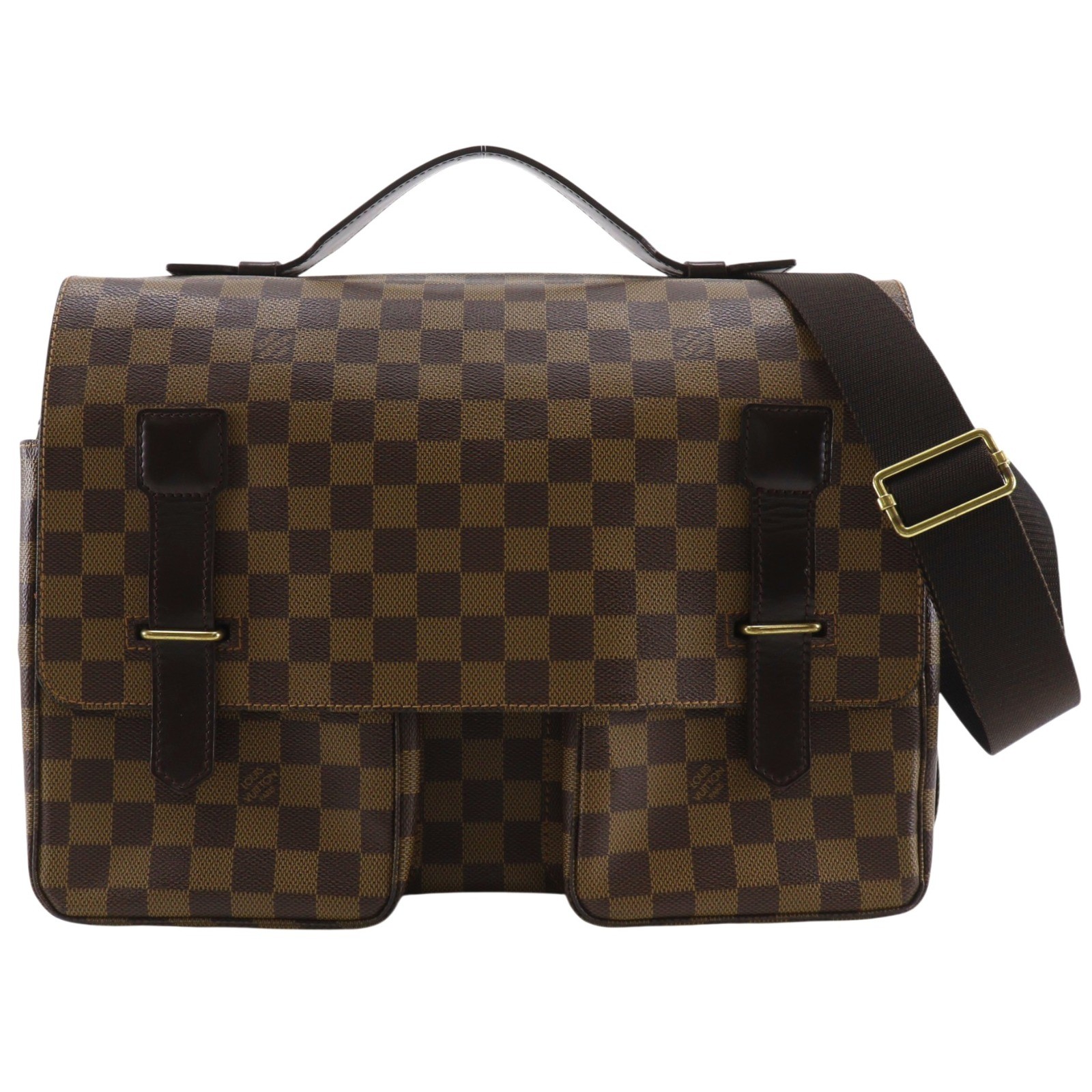 LOUIS VUITTON Broadway Shoulder Bag N42270 Brown Damier canvas unisex
