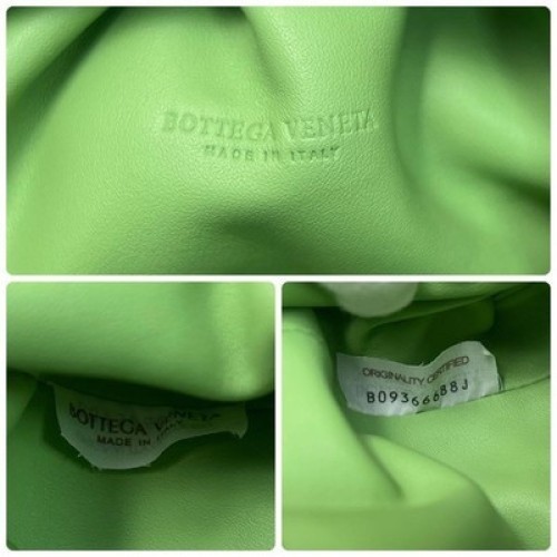 BOTTEGA VENETA Mini The Pouch Acid Green Leather Shoulder Bag Women’s Clutch