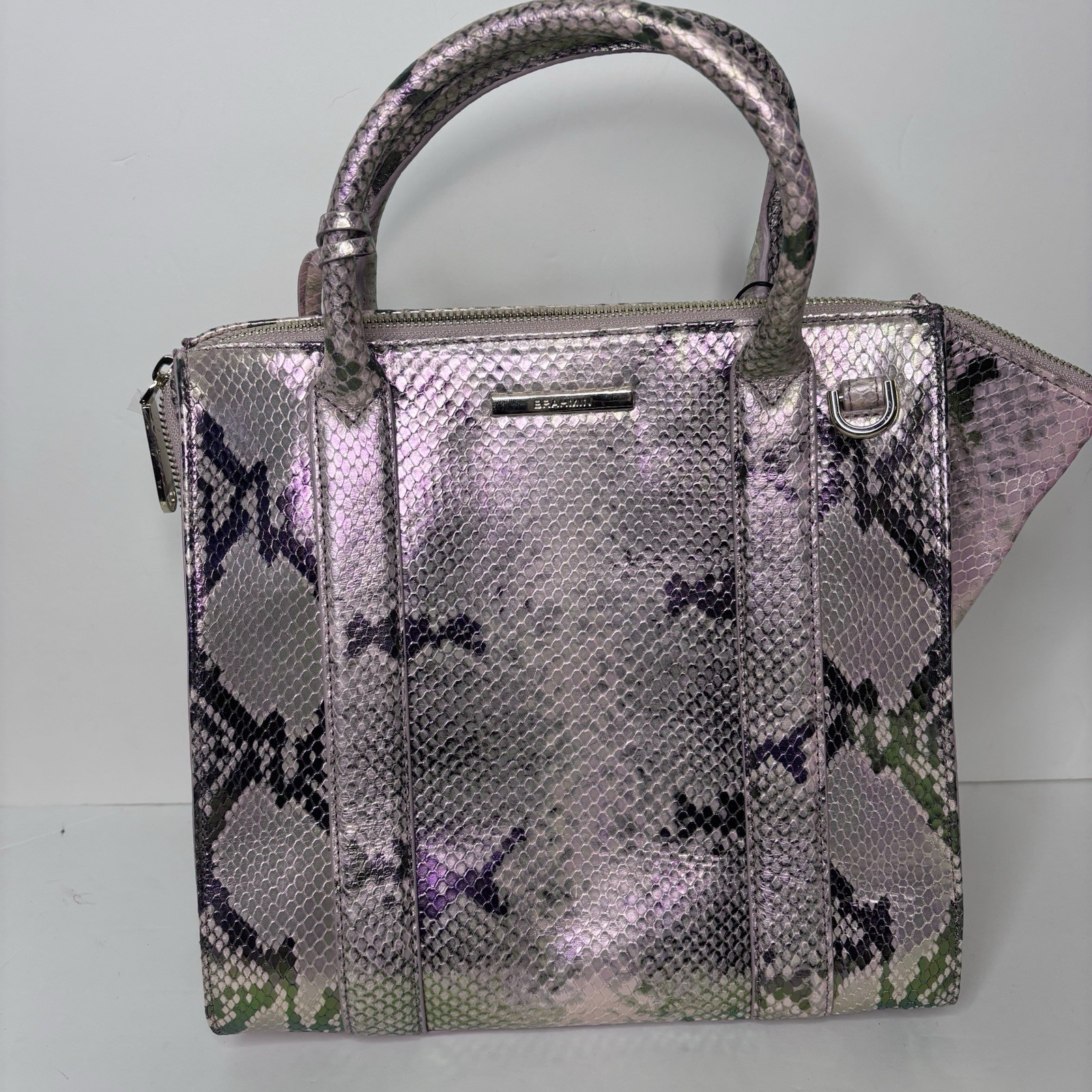 Brahmin Small Caroline Blush Belladonna Satchel Bag Brand New W/Tags