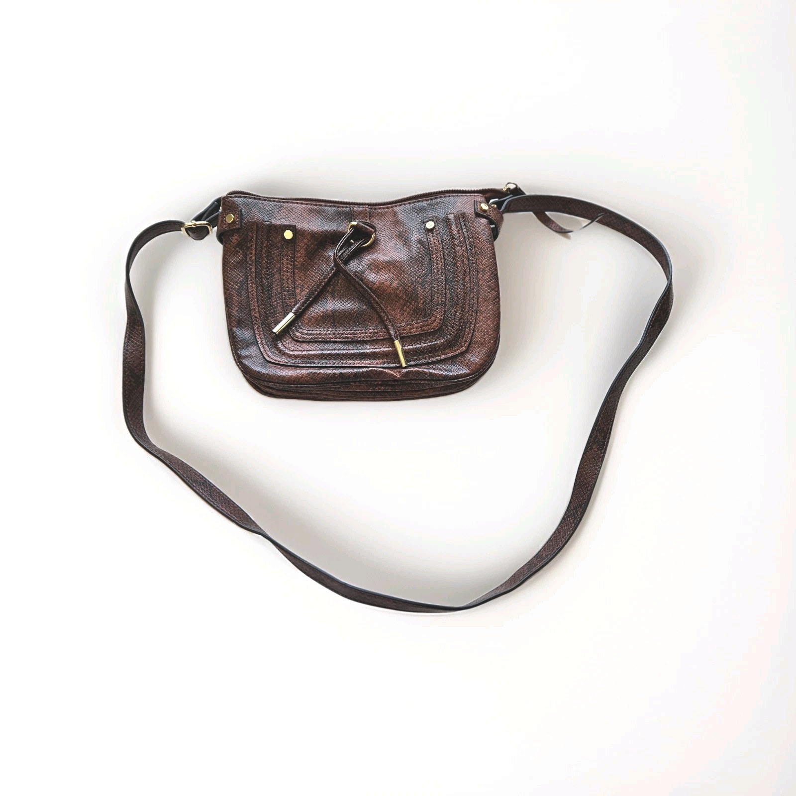 A.N.A NEW APROACH WOMEN SHOULDER BAG WITH ADJUSTABLE STRAP, PHYTHON EFFECT