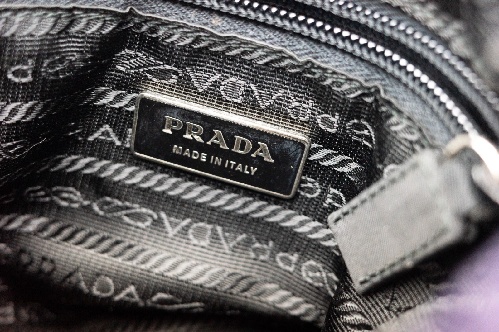 PRADA Shoulder bag crossbody nylon Purple Auth from JAPAN