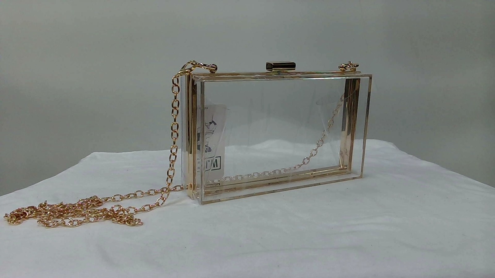 Premium Transparent Clear Acrylic Hard Box Clutch Bag Evening Shoulder Handbag