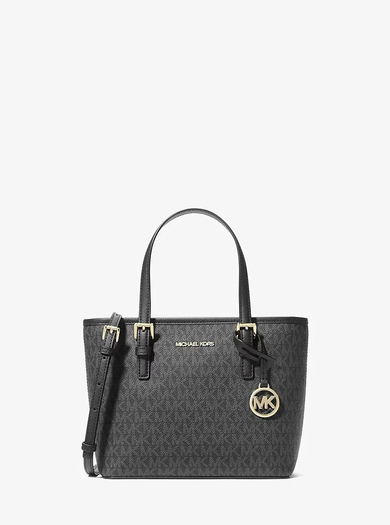 Michael Kors Michael Kors XS Carry All Jet Set Travel Women’ Tote (BLACK SIG/GOL