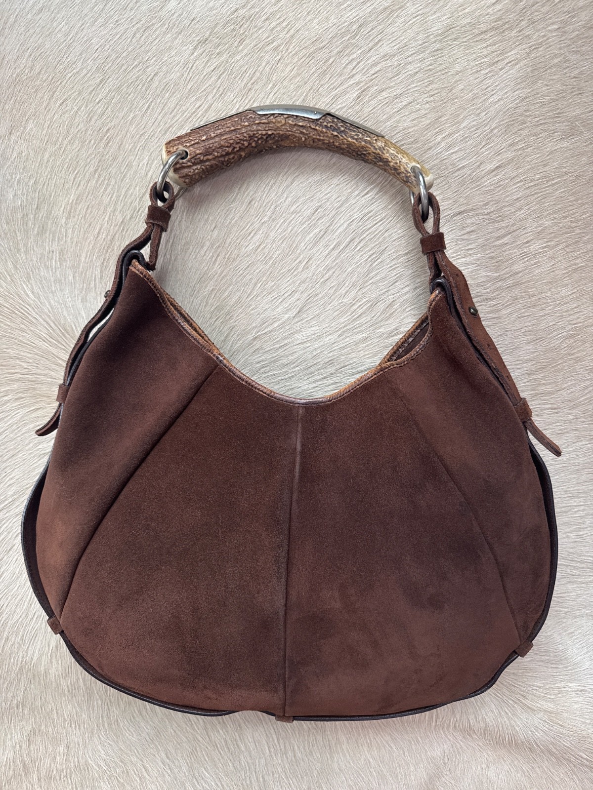 Yves Saint Laurent Rive Gauche Mombasa Bag Suede Purse Handbag Rare