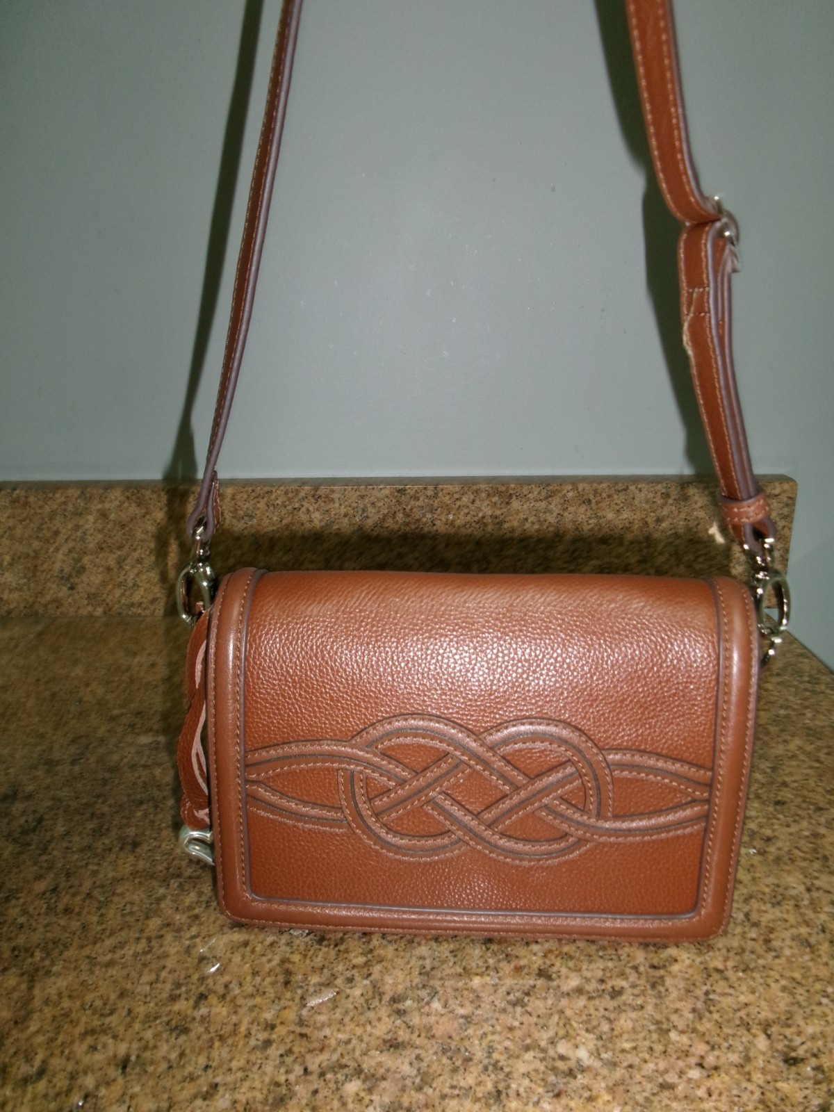 Brighton Interlok Emmy Crossbody Purse + Organizer – Bourbon Brown – EUC