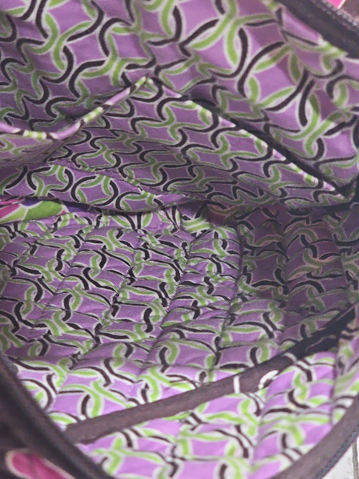 Vera Bradley Small Travel Purple Punch Brown Mini Hipster Crossbody With Wallet