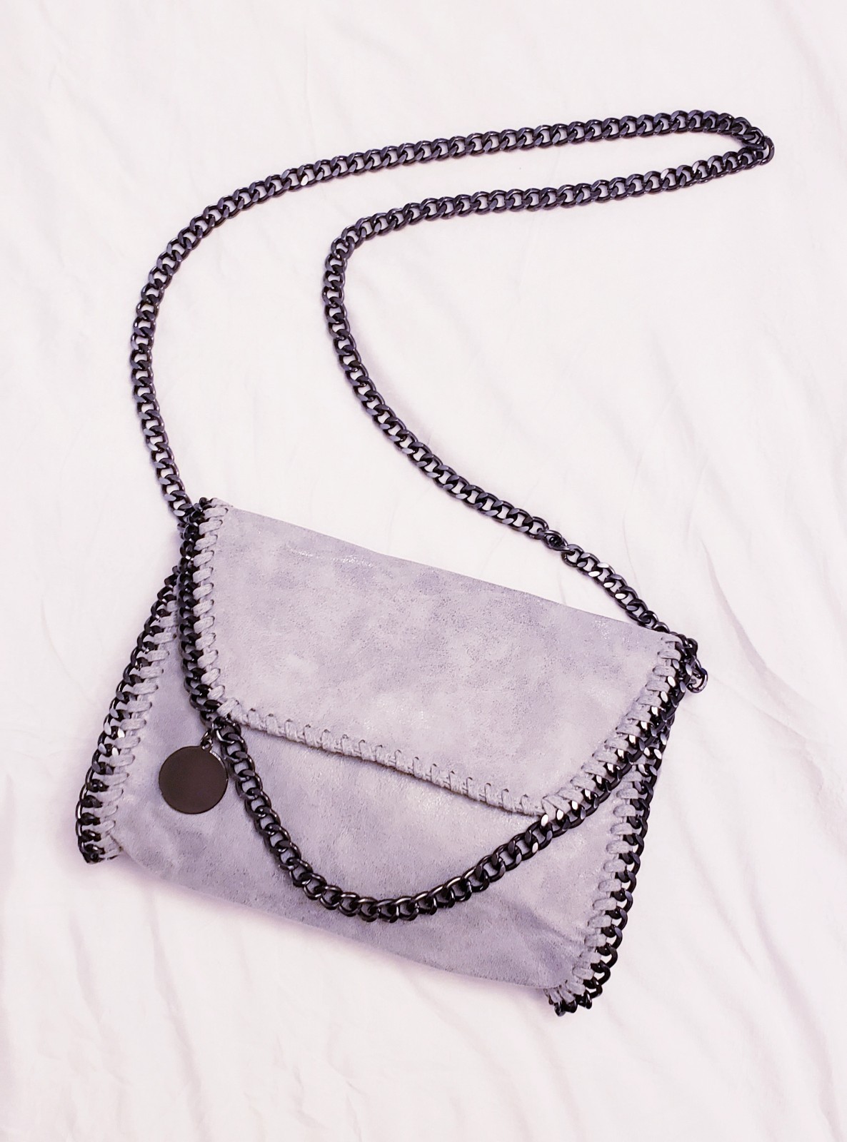 MERSI ALICIA VEGAN LEATHER CHAIN STRAP CROSSBODY PURSE