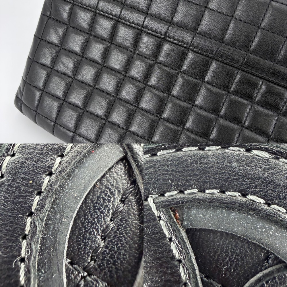 CHANEL Shoulder Bag Ladies Icon Chocolate Bar Mini Chain Bag Coco Mark Camellia