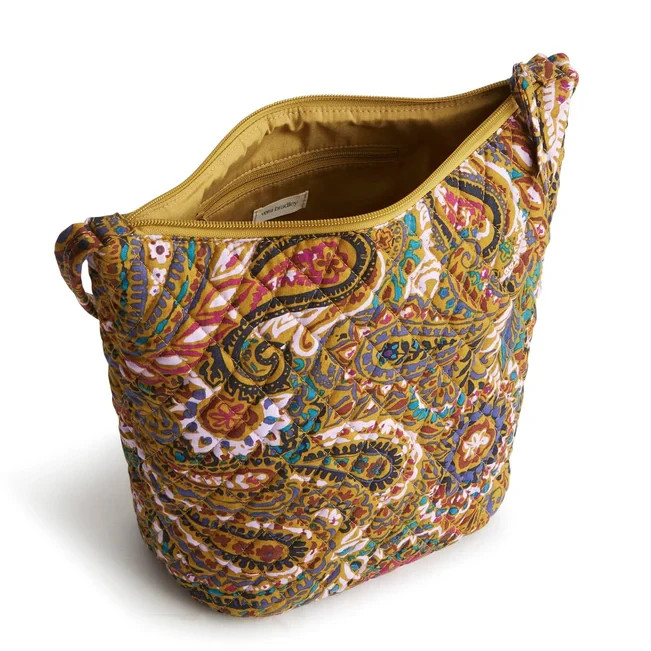Buta Spray Paisley Slouchy Bucket Shoulder Bag Vera Bradley NWT