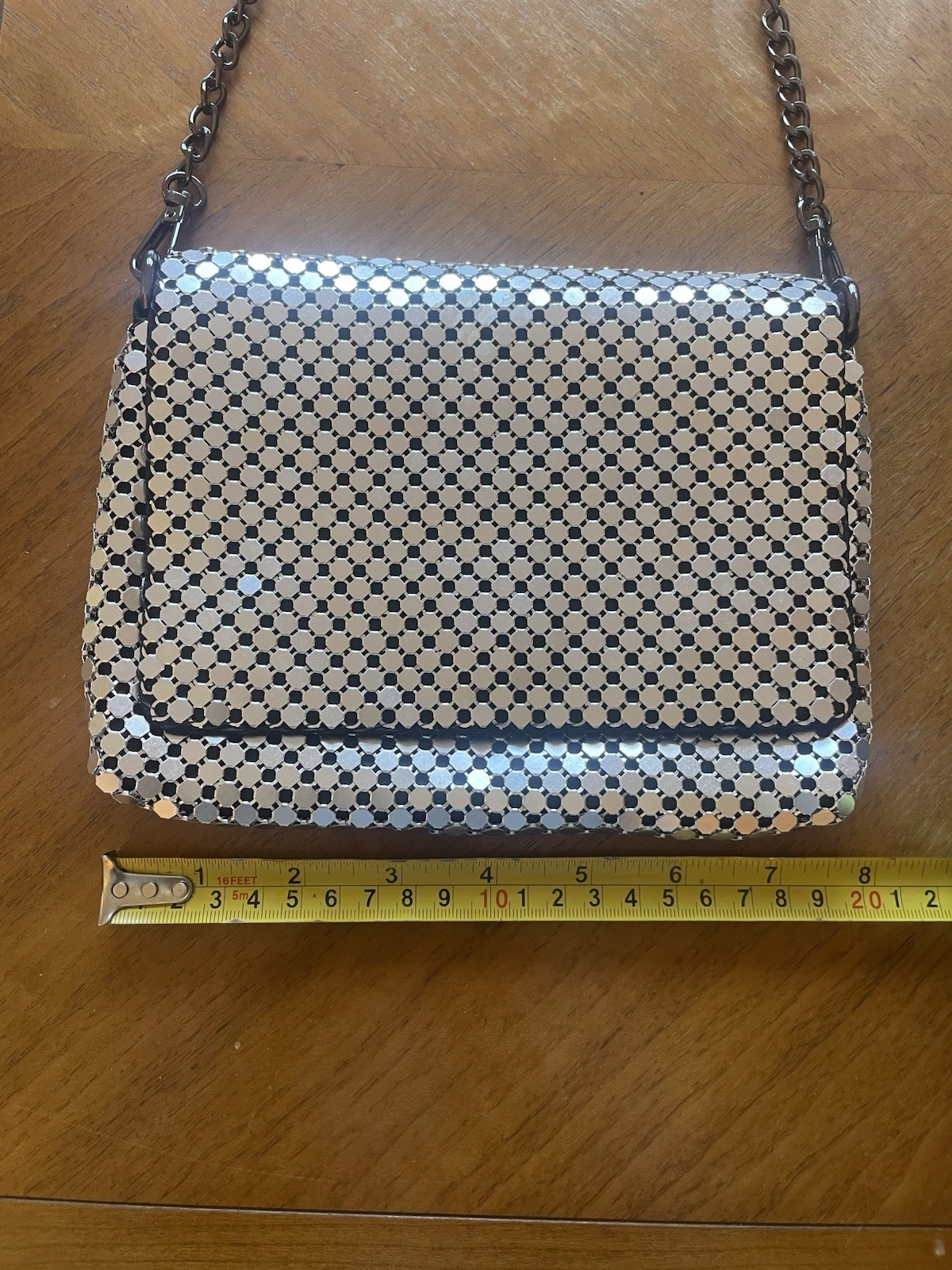NWOT Fab Silver Mesh BeCool Crossbody/Clutch Convertible Handbag – Brand New!