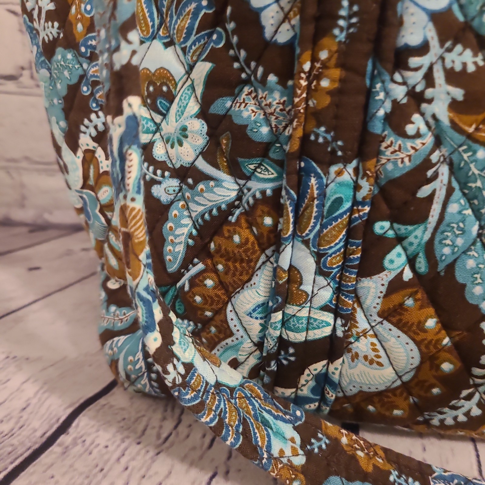 Vera Bradley Toggle Tote Shoulder Bag Java Blue Retired Rare Discontinued New