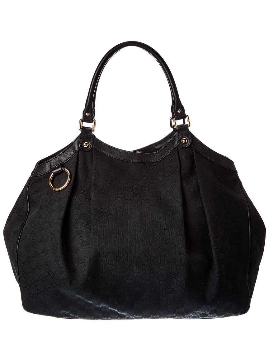 Gucci Black Gg Canvas Large Sukey Tote (Authentic Pre-Loved) Women’s
