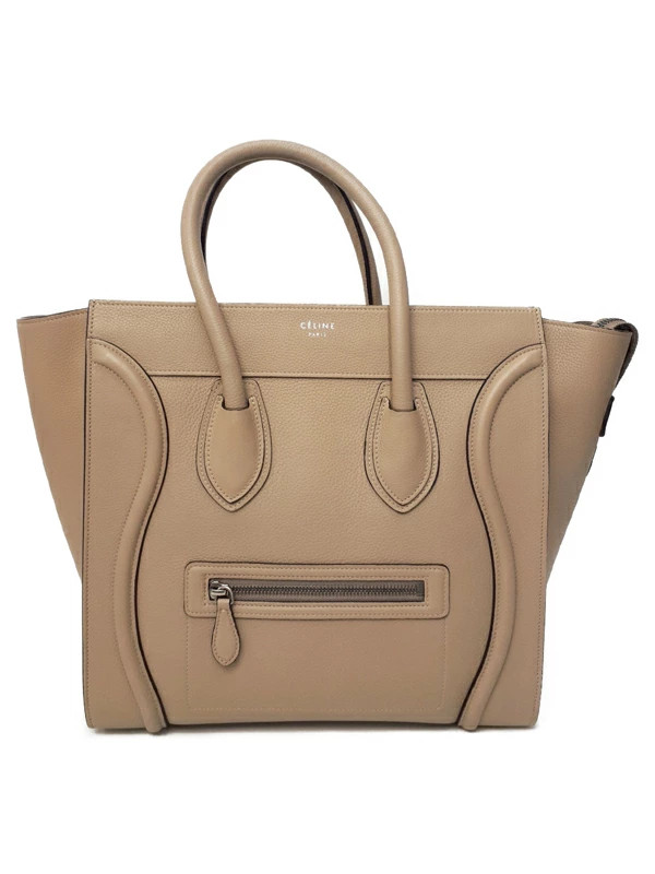Celine Luggage Mini Shopper Tote 165213 Leather Taupe