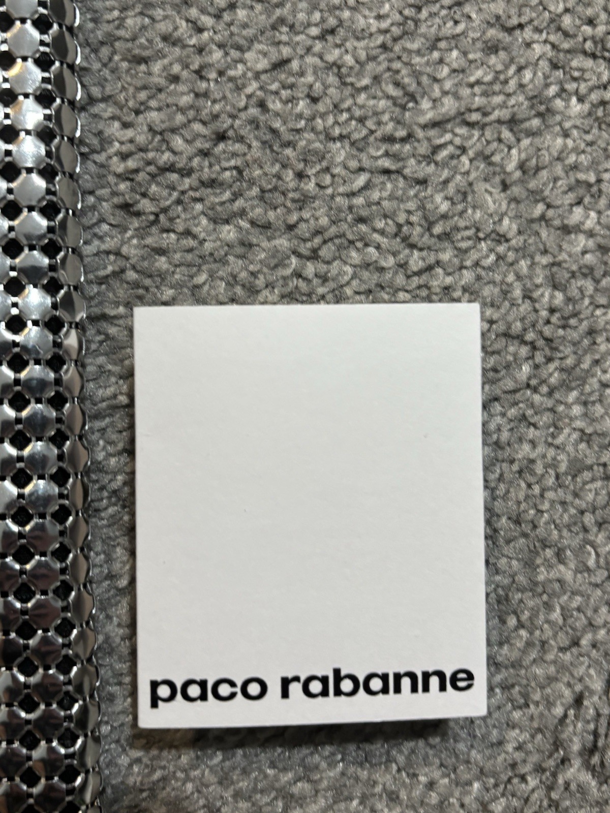 Paco RABANNE Pixel Mesh Silver Metallic Tote Bag New Without Tags