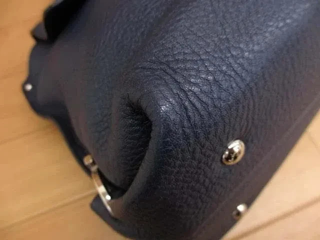 SALVATORE FERRAGAMO 21A896 Sophia 2Way Shoulder Bag Leather Dark Navy Excellent