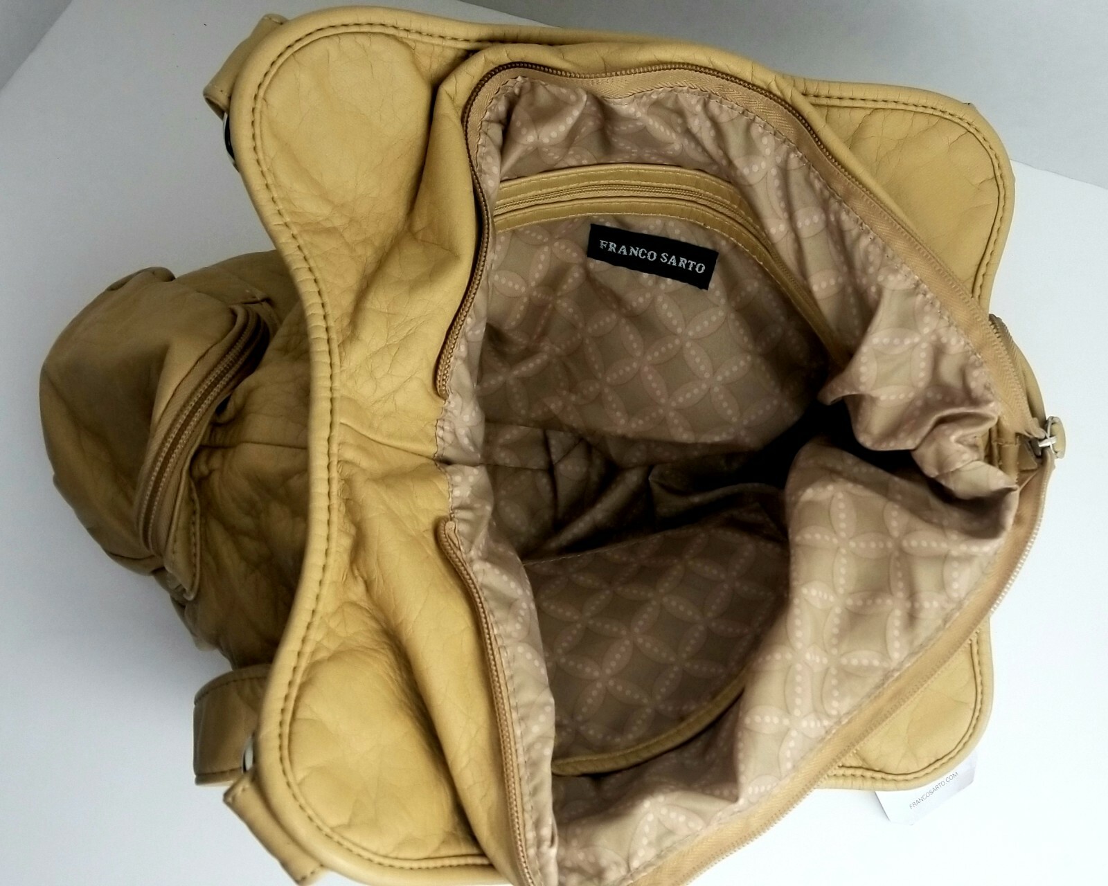 Franco Sarto Women’s Tan Large Handbag Purse 100% PU Genuine